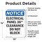 Signmission Electrical Panel 36 Clearance, 10 in W x Rectangle, Vinyl Decal OS-2PACK-NS-D-1014-V-11665 - alternate 3